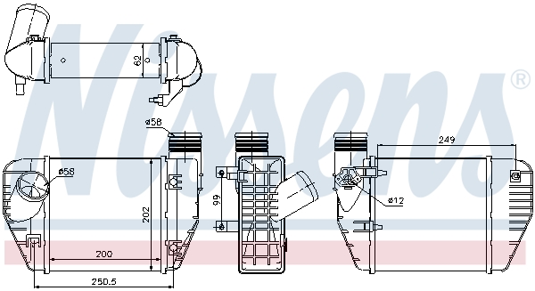 Nissens Interkoeler 96544