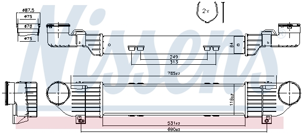 Nissens Interkoeler 96787