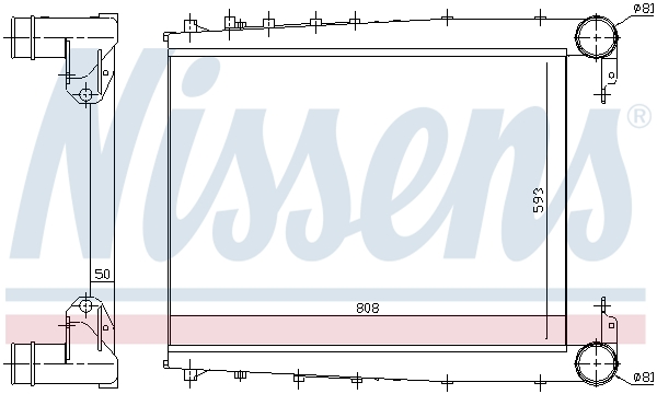 Interkoeler Nissens 97070