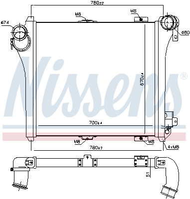 Interkoeler Nissens 97075