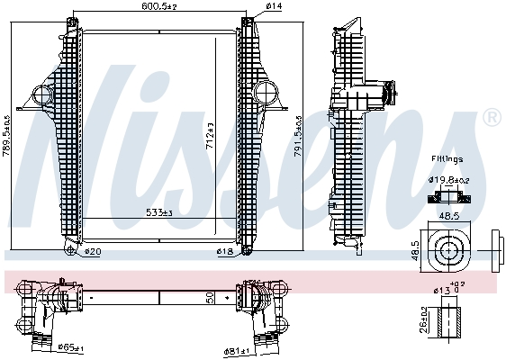 Interkoeler Nissens 97097