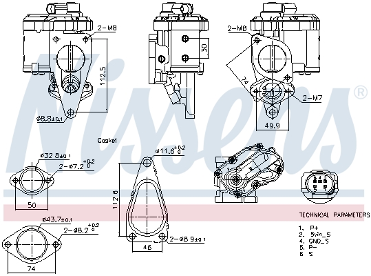 EGR-klep Nissens 98241