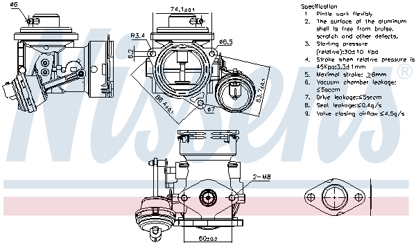 EGR-klep Nissens 98299