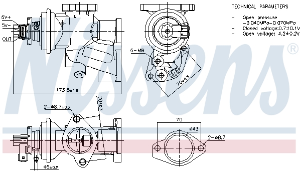 EGR-klep Nissens 98475