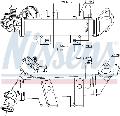 EGR koeler Nissens 989287