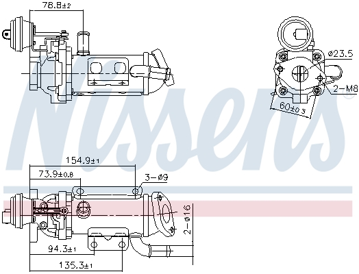 EGR koeler Nissens 989289