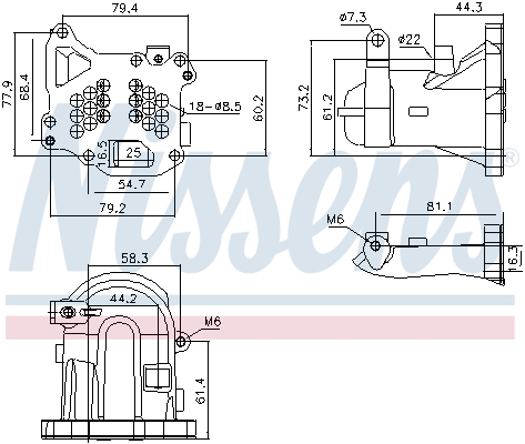 EGR koeler Nissens 989313