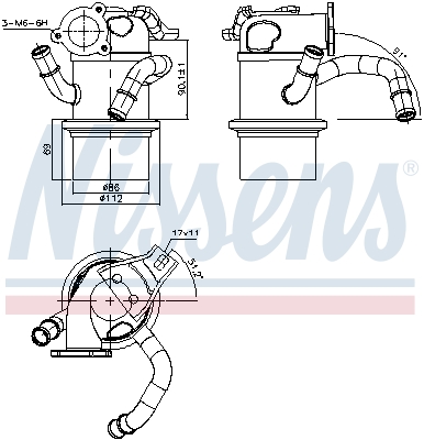 EGR koeler Nissens 989315