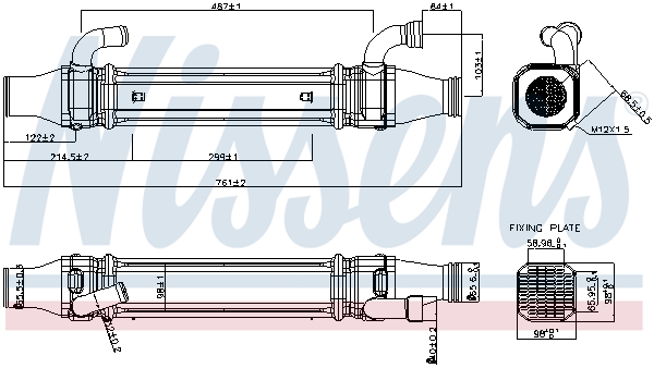 Nissens Koeler, uitlaatterugvoering 989332
