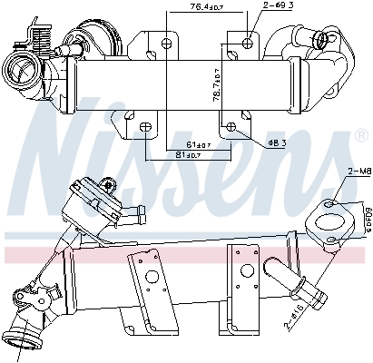 EGR koeler Nissens 989389