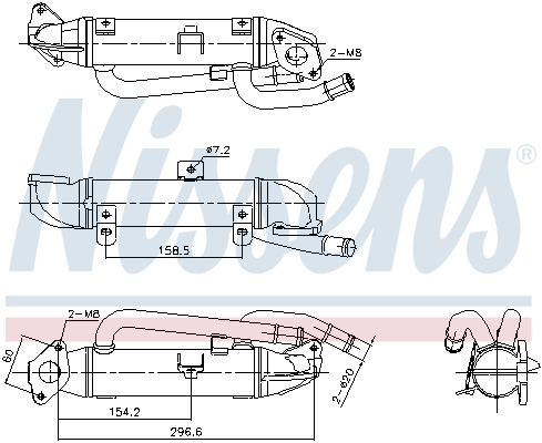 EGR koeler Nissens 989414