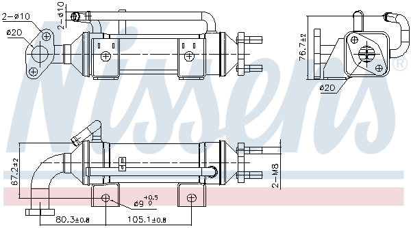 EGR koeler Nissens 989435