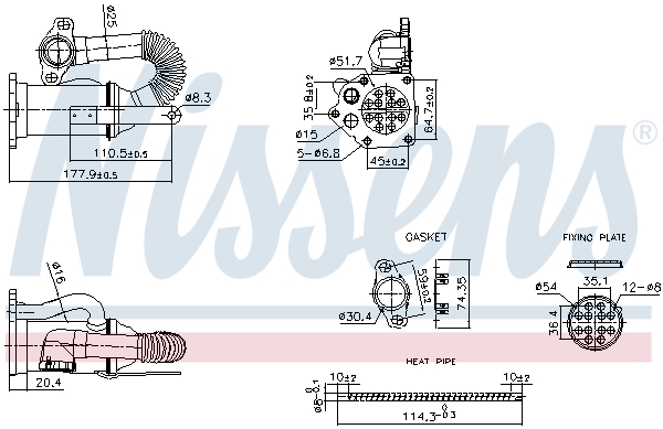 EGR koeler Nissens 989453