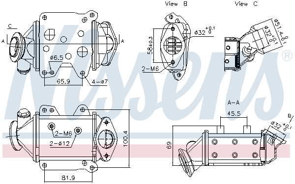 EGR koeler Nissens 989457