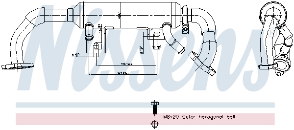 Nissens Koeler, uitlaatterugvoering 989467