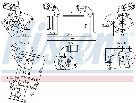 EGR koeler Nissens 989474