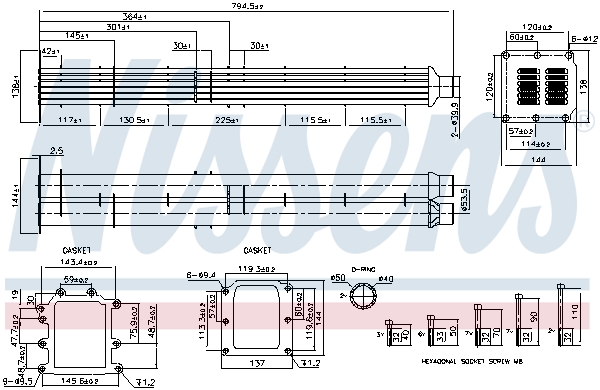 Nissens Koeler, uitlaatterugvoering 989568