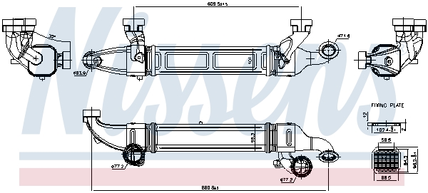Nissens Koeler, uitlaatterugvoering 989570