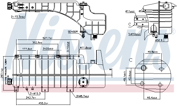 Nissens Expansietank, koelvloeistof 996059