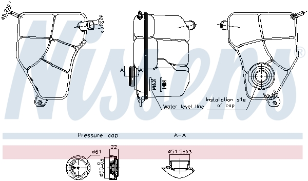 Nissens Expansietank, koelvloeistof 996217