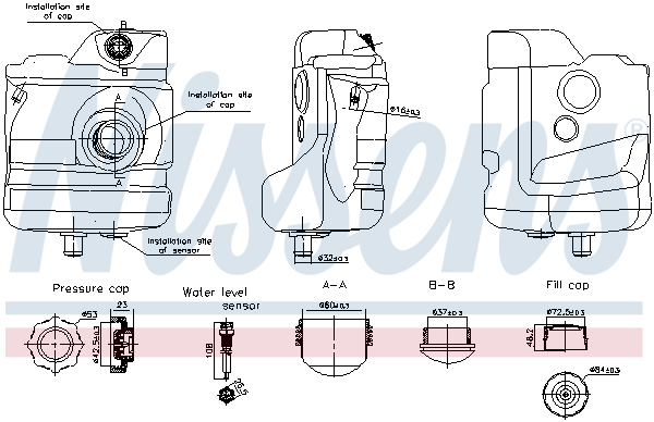 Nissens Expansietank, koelvloeistof 996225