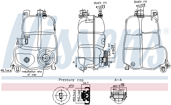 Nissens Expansietank, koelvloeistof 996228