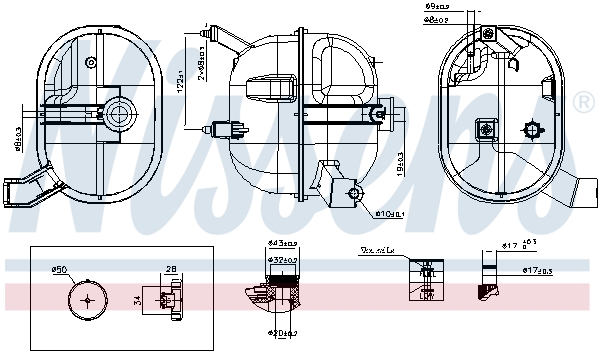 Nissens Expansietank, koelvloeistof 996330