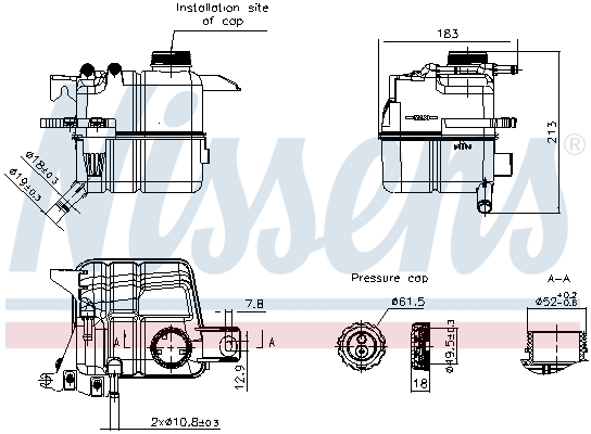 Nissens Expansietank, koelvloeistof 996396