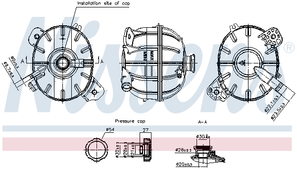 Nissens Expansietank, koelvloeistof 996420