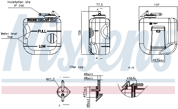 Nissens Expansietank, koelvloeistof 996429