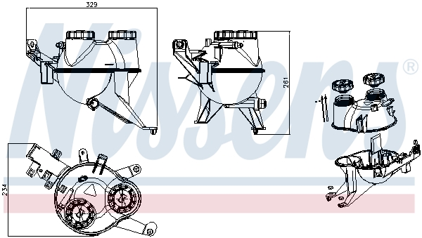 Nissens Expansietank, koelvloeistof 996449