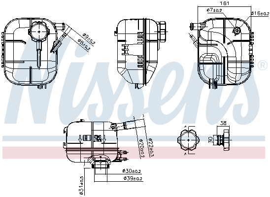 Nissens Expansietank, koelvloeistof 996466