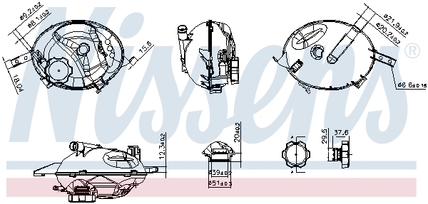 Nissens Expansietank, koelvloeistof 996471