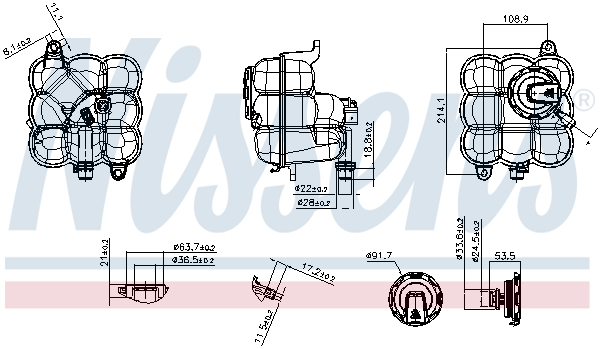 Nissens Expansietank, koelvloeistof 996472