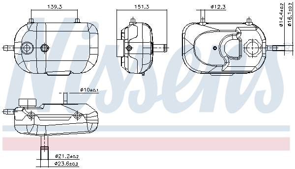 Nissens Expansietank, koelvloeistof 996476