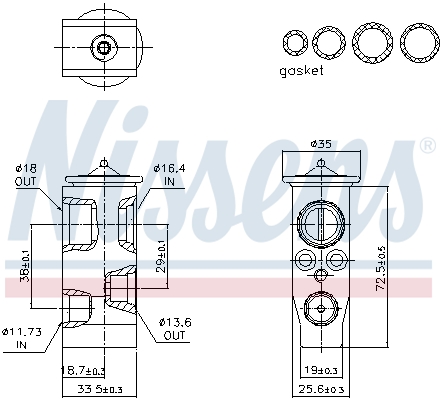 Nissens Expansieventiel, airconditioning 999398