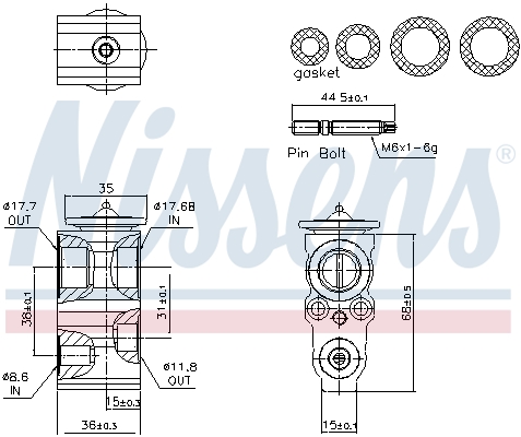 Nissens Expansieventiel, airconditioning 999432