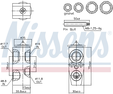 Nissens Expansieventiel, airconditioning 999454