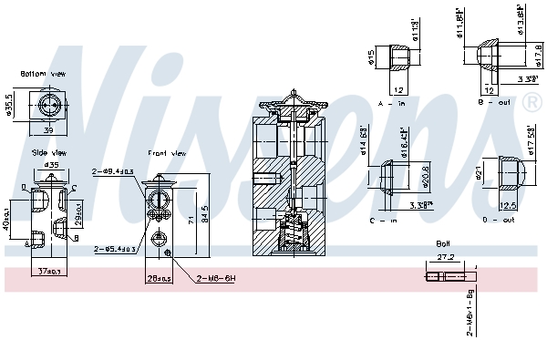 Nissens Expansieventiel, airconditioning 999459