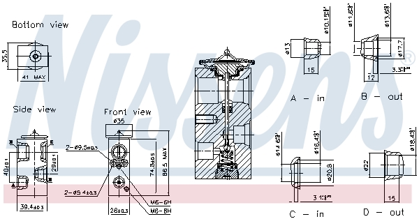 Nissens Expansieventiel, airconditioning 999464