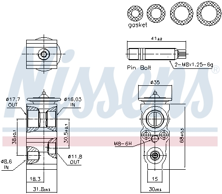 Nissens Expansieventiel, airconditioning 999475