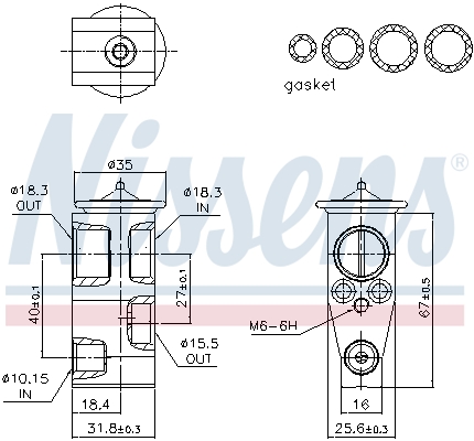 Nissens Expansieventiel, airconditioning 999478