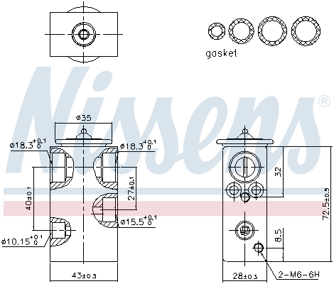 Nissens Expansieventiel, airconditioning 999487