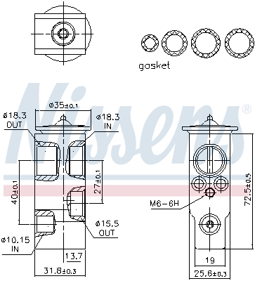 Nissens Expansieventiel, airconditioning 999489