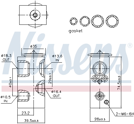 Nissens Expansieventiel, airconditioning 999540