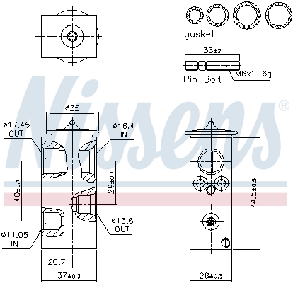 Nissens Expansieventiel, airconditioning 999542