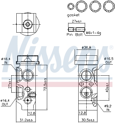 Nissens Expansieventiel, airconditioning 999544