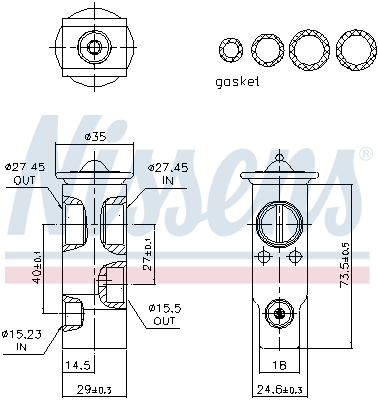 Nissens Expansieventiel, airconditioning 999548