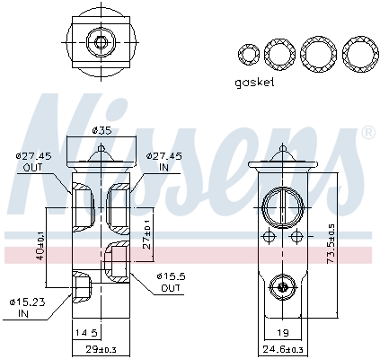 Nissens Expansieventiel, airconditioning 999551
