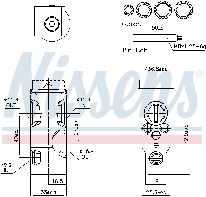 Nissens Expansieventiel, airconditioning 999553